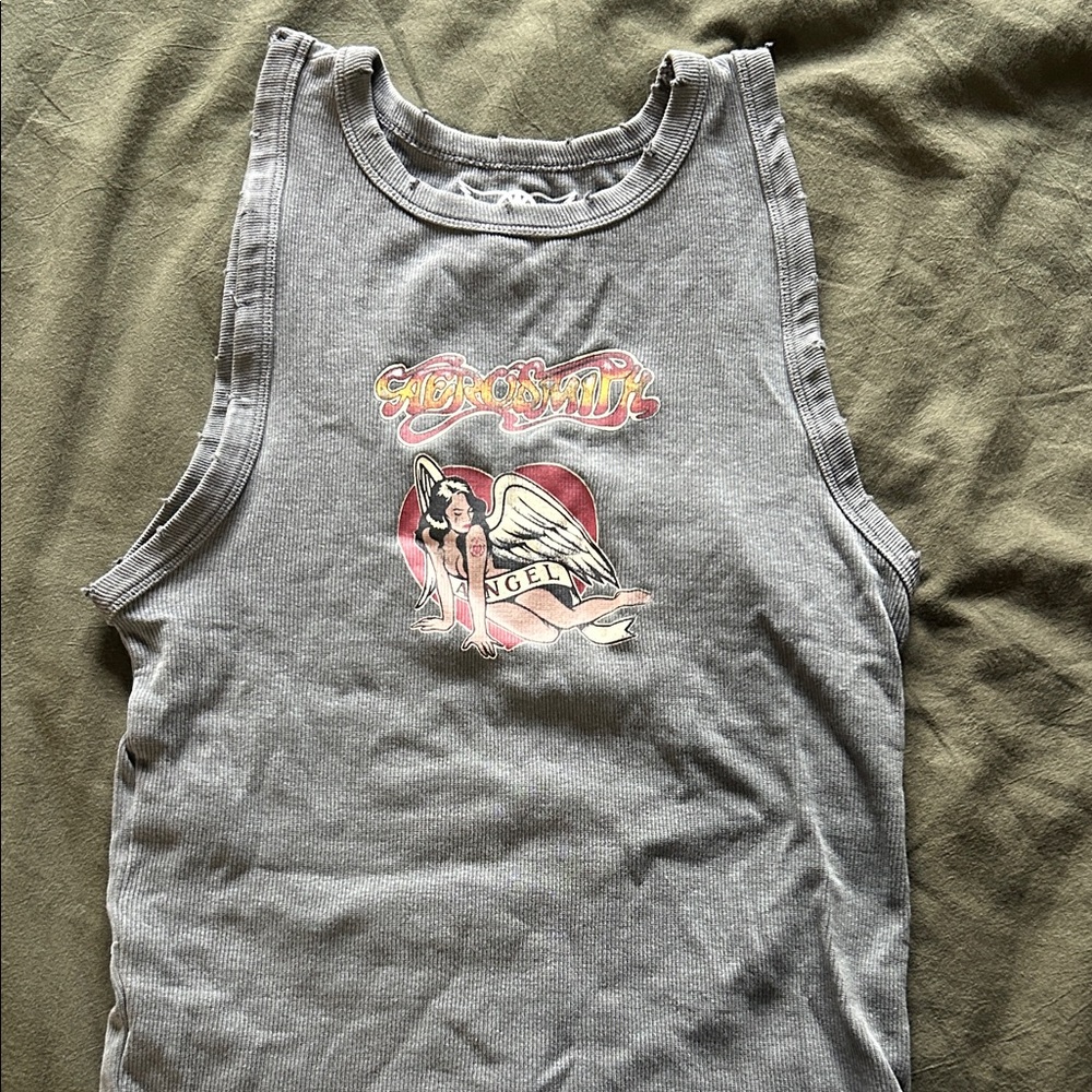 Aerosmith 'Angel' Graphic Tank Top - Gray